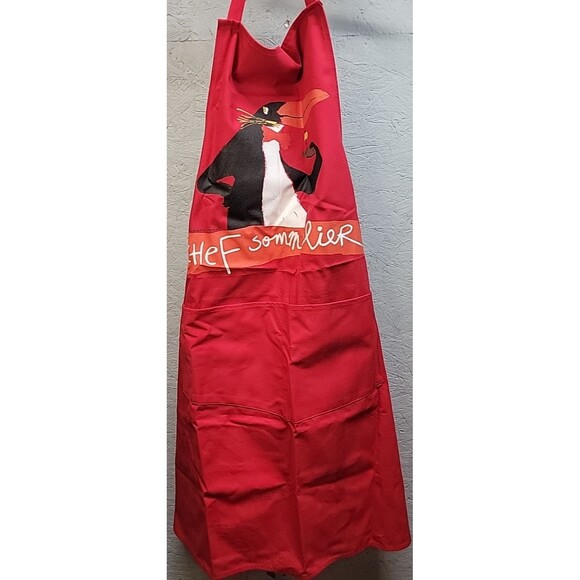 Alma Mater Chef‎ Sommelier kitchen Linen Apron NWT - Picture 2 of 6